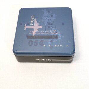 Fossil Collectible Tin Box - 054 Airplane Destination America 2006